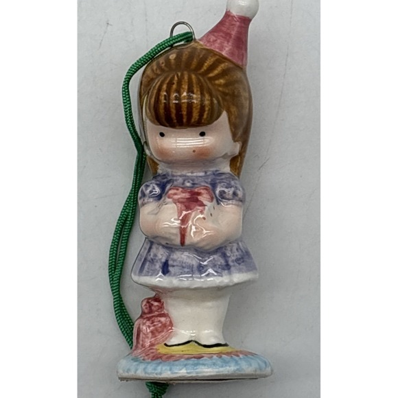 Joan Walsh Anglund Other - Vintage 1975 Joan Walsh Anglund Ceramic Birthday Girl Ornament